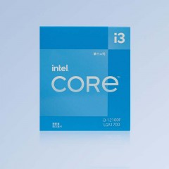 英特尔(Intel) i3-12100F 12代 酷睿 处理器 4核8线程 单核睿频至高可达4.3Ghz 台式机CPU