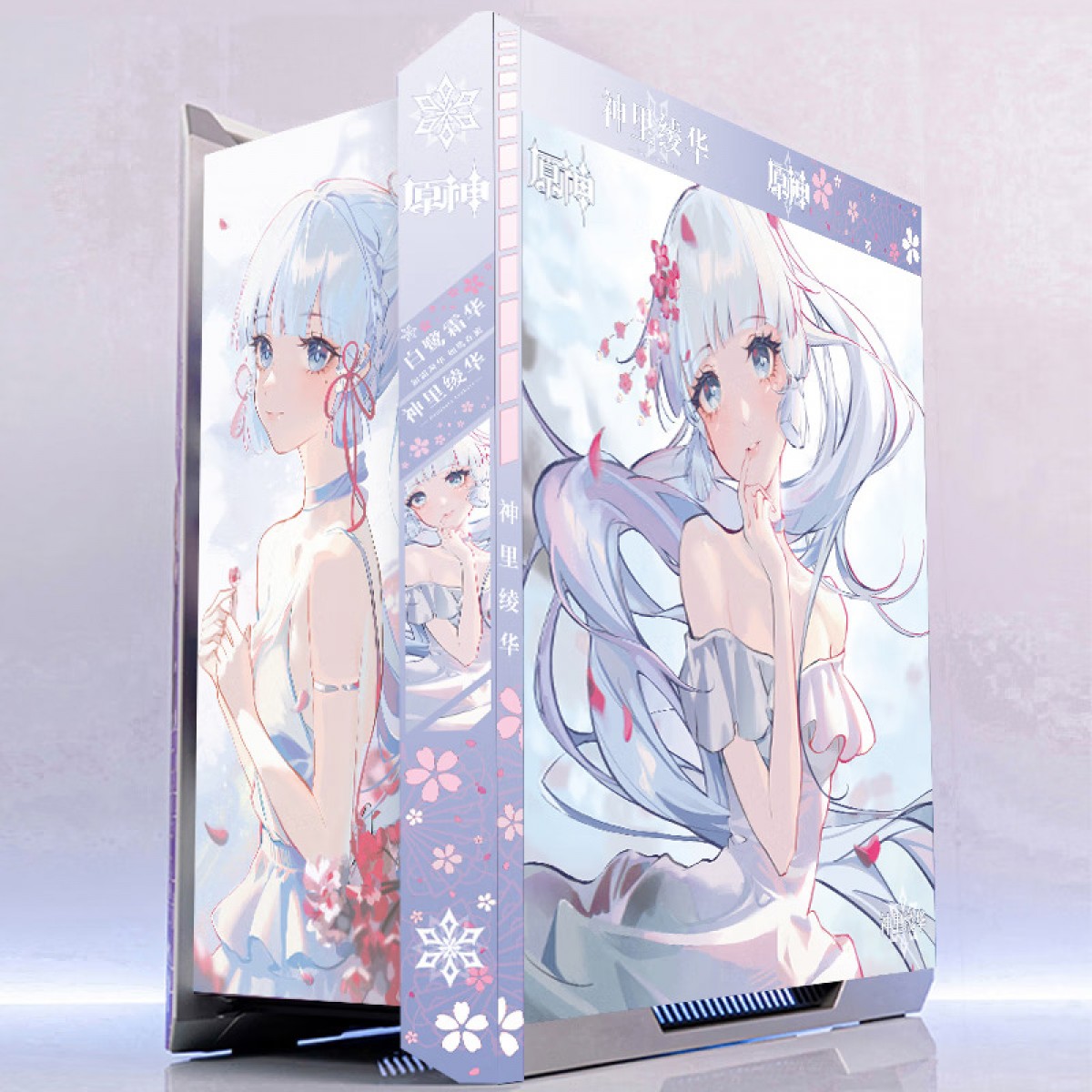 华硕（ASUS） ROG机箱电脑灯板太阳神601散热水冷台式机吹雪原神猫羽雫等二次元动漫白色主题定制 选图定制(留言客服)