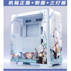 先马（SAMA） 先马颜之神纯白色机箱二次元动漫定制360水冷吹雪联名全家桶游戏电脑主机UV打印 先马定制机箱玻璃全喷板+申鹤定制