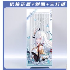 先马（SAMA） 先马颜之神纯白色机箱二次元动漫定制360水冷吹雪联名全家桶游戏电脑主机UV打印 先马定制机箱玻璃全喷板+申鹤定制