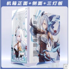 先马（SAMA） 先马颜之神纯白色机箱二次元动漫定制360水冷吹雪联名全家桶游戏电脑主机UV打印 先马定制机箱玻璃全喷板+申鹤定制