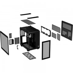 华硕（ASUS）TUF GAMING GT502 弹药库机箱 双仓设计/免工具拆卸/黑色海景房/创新散热/GPU支架
