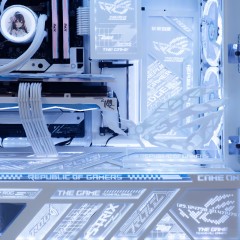 华硕（ASUS） ROG机箱电脑灯板太阳神601散热水冷台式机吹雪原神猫羽雫等二次元动漫白色主题定制 选图定制(留言客服)