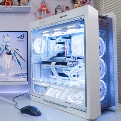 华硕（ASUS） ROG机箱电脑灯板太阳神601散热水冷台式机吹雪原神猫羽雫等二次元动漫白色主题定制 选图定制(留言客服)