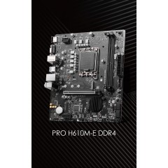 微星（MSI）PRO H610M-E DDR4电脑主板 支持CPU 12400F/12490F/13400F(INTEL H610/LGA 1700)